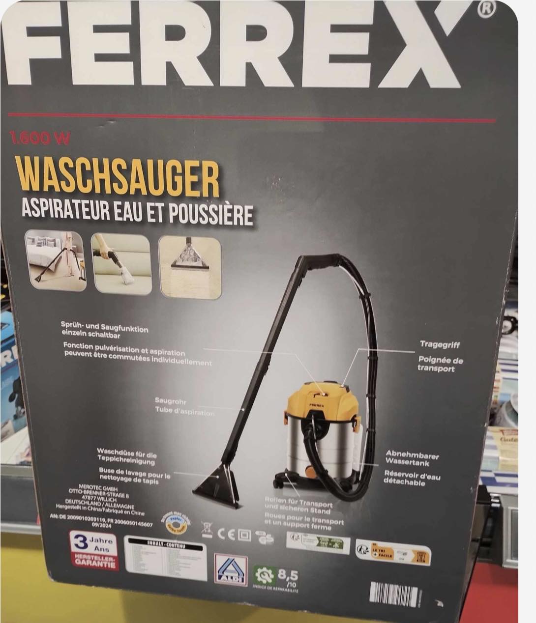 Avis aspirateur poussière et eau ferrex 2024